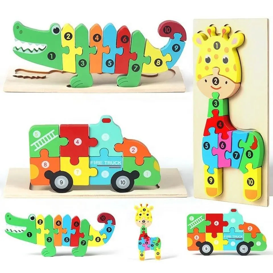 3D Wooden Cartoon Puzzle - Toys Shop Australia | Educational Toys