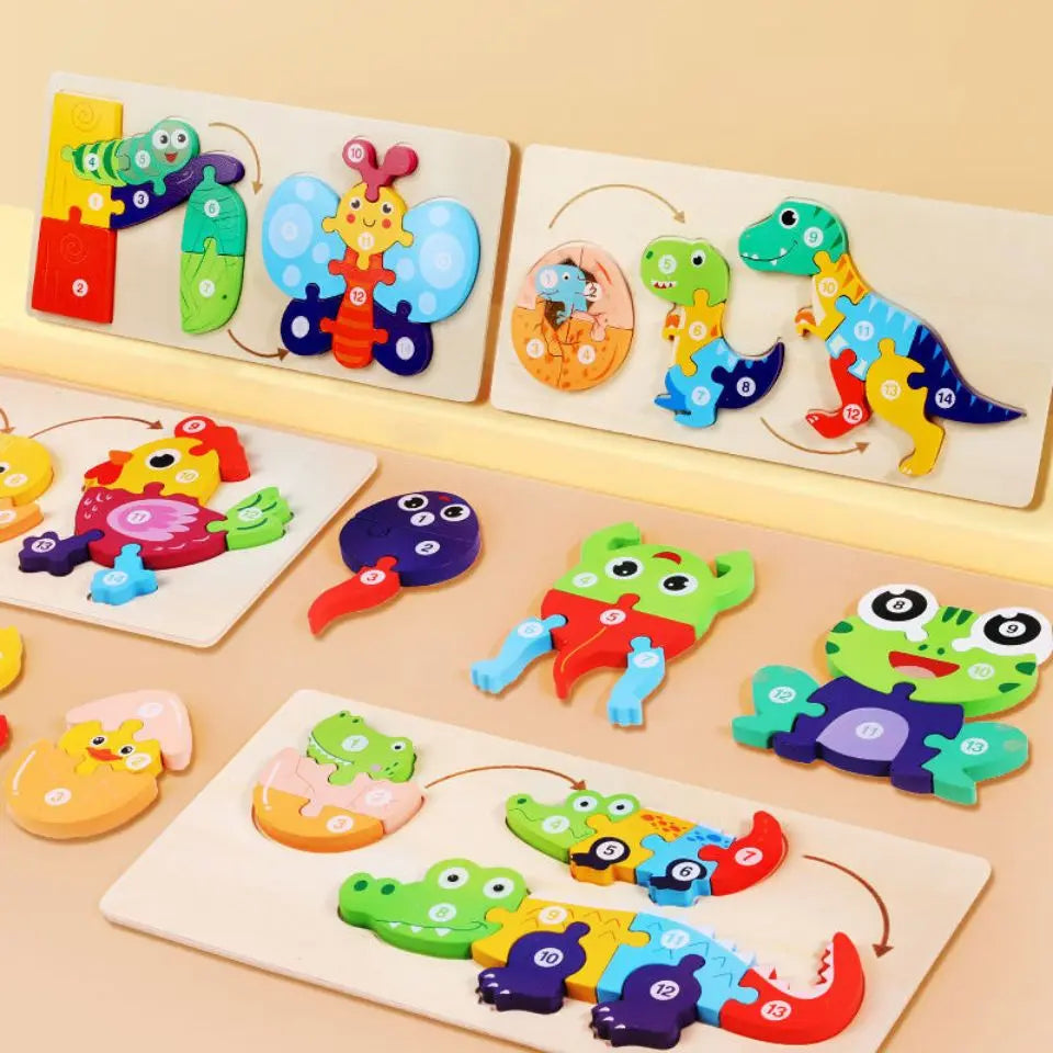 Montessori 3D Wooden Animal Puzzle - Toys Shop Australia | Educational Toys