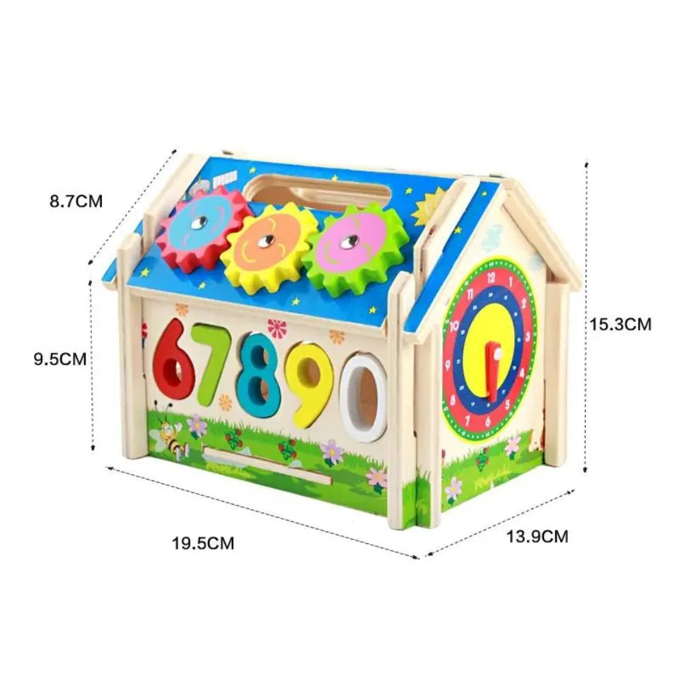 Wooden Multifunctional Montessori Toy House - Toys Shop Australia | Educational Toys