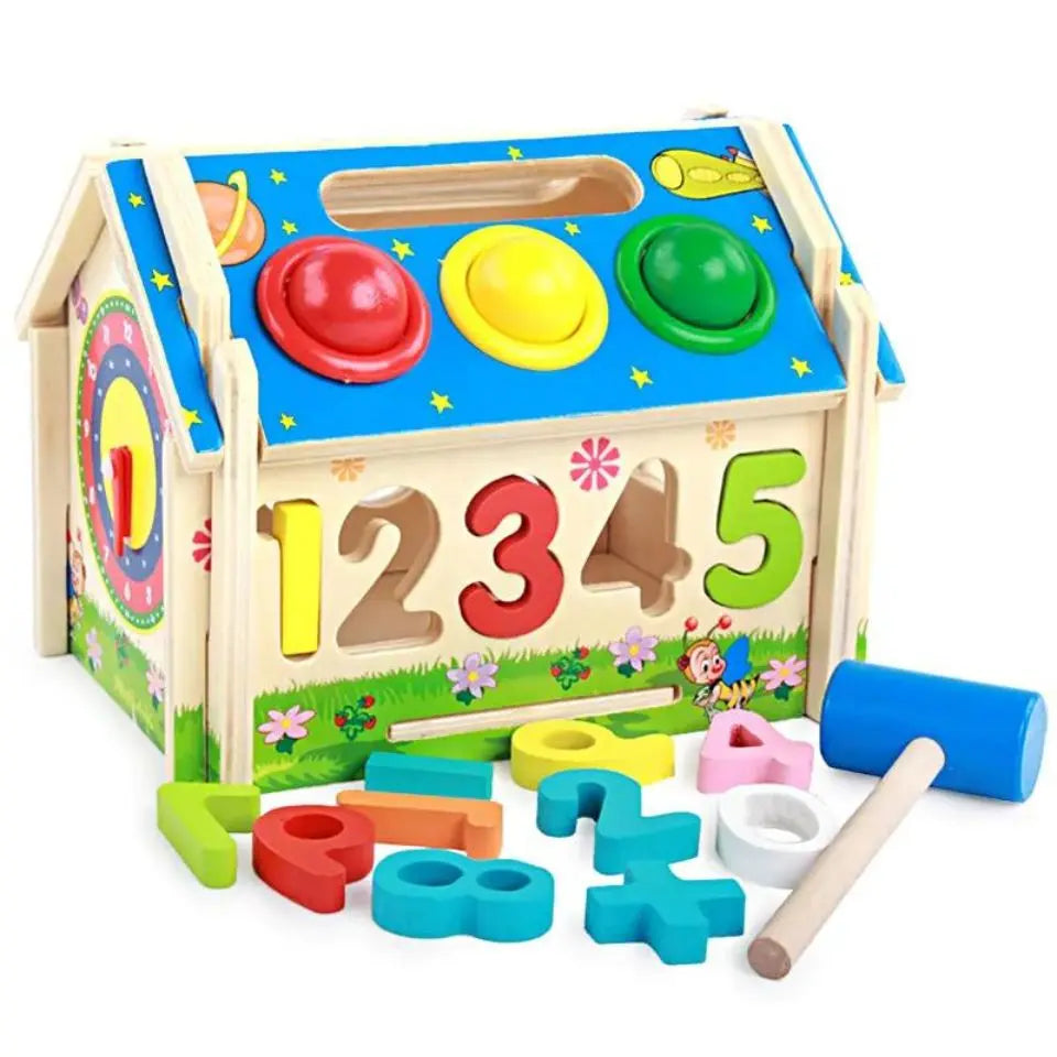 Wooden Multifunctional Montessori Toy House - Toys Shop Australia | Educational Toys