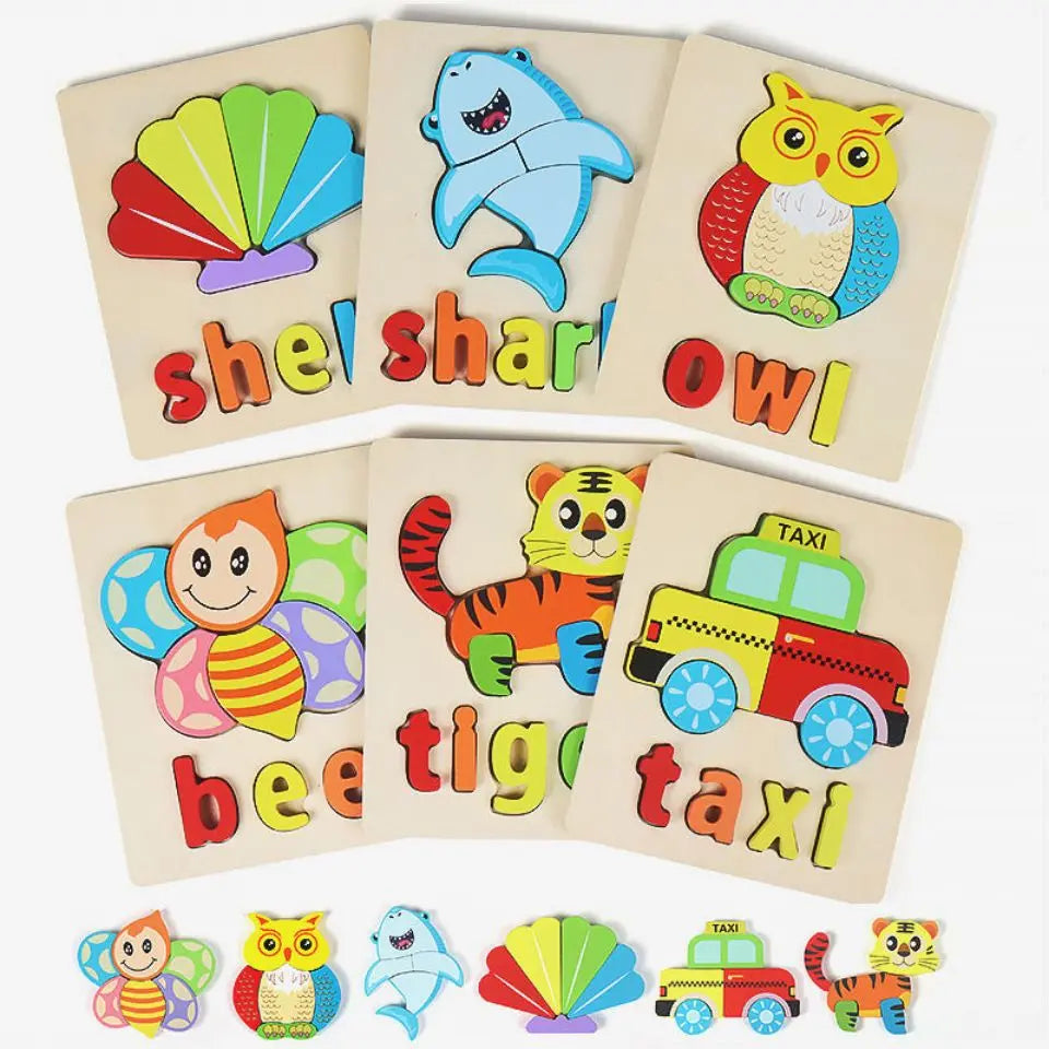 3D Animal and vehicle wooden puzzle - Toys Shop Australia | Educational Toys