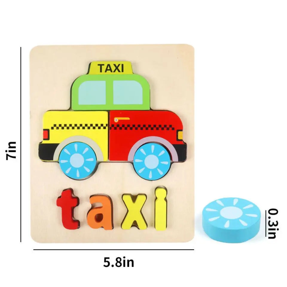 3D Animal and vehicle wooden puzzle - Toys Shop Australia | Educational Toys