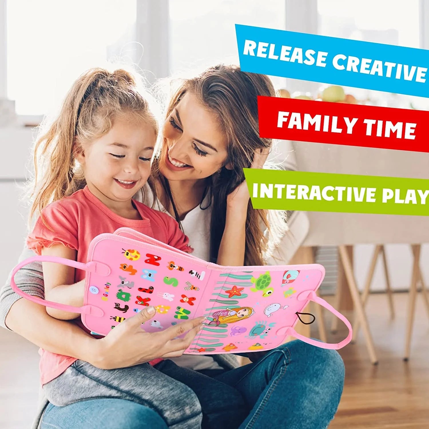 Montessori Toddler Busy Board,Autism Sensory Toys,Educational Activity Motor Skills Baby, Life Skills Learning Toys for Kids