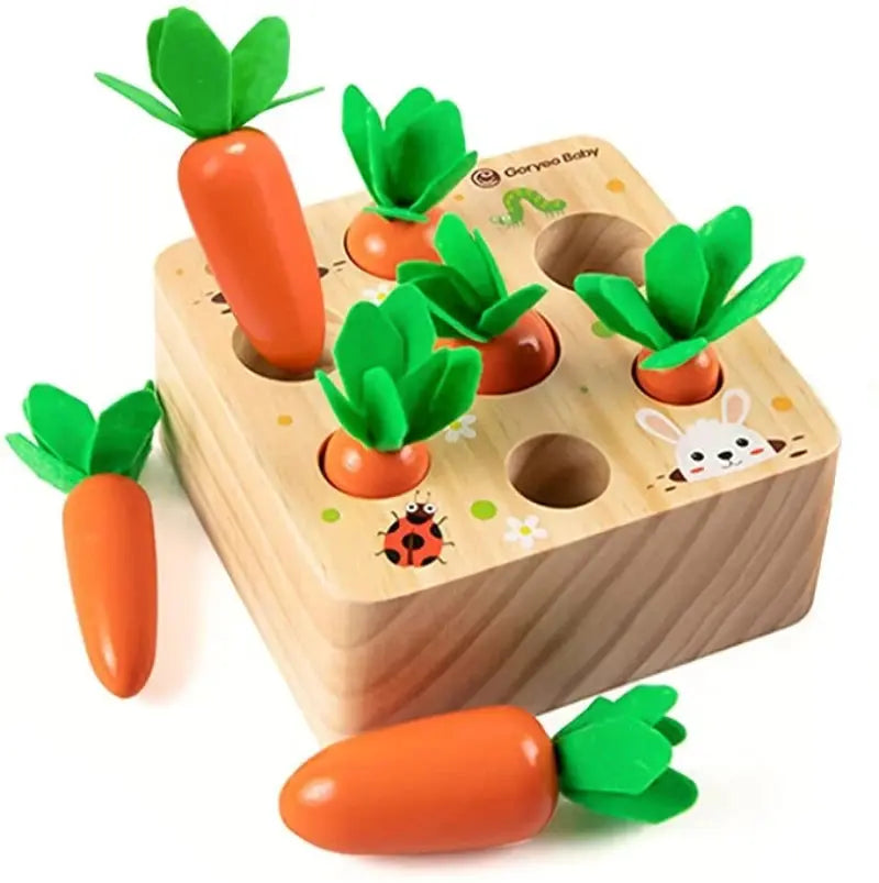 Wooden Carrot Harvest Shape Sorter Toy - Toys Shop Australia | Educational Toys