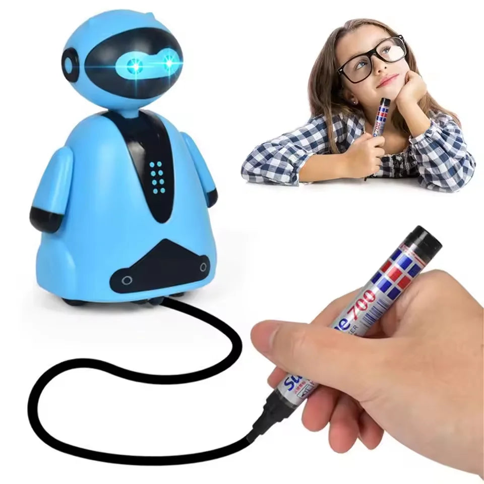 Follow the Line Drawing Interactive Robot Toy for Kids