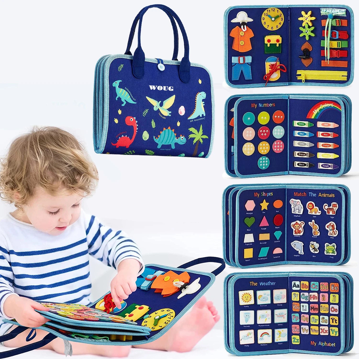 7-in-1 Montessori Travel Busy Board