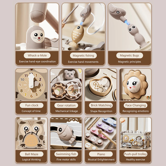 Owl Face Interactive Activity Cube – 3 Designs - Busy Board