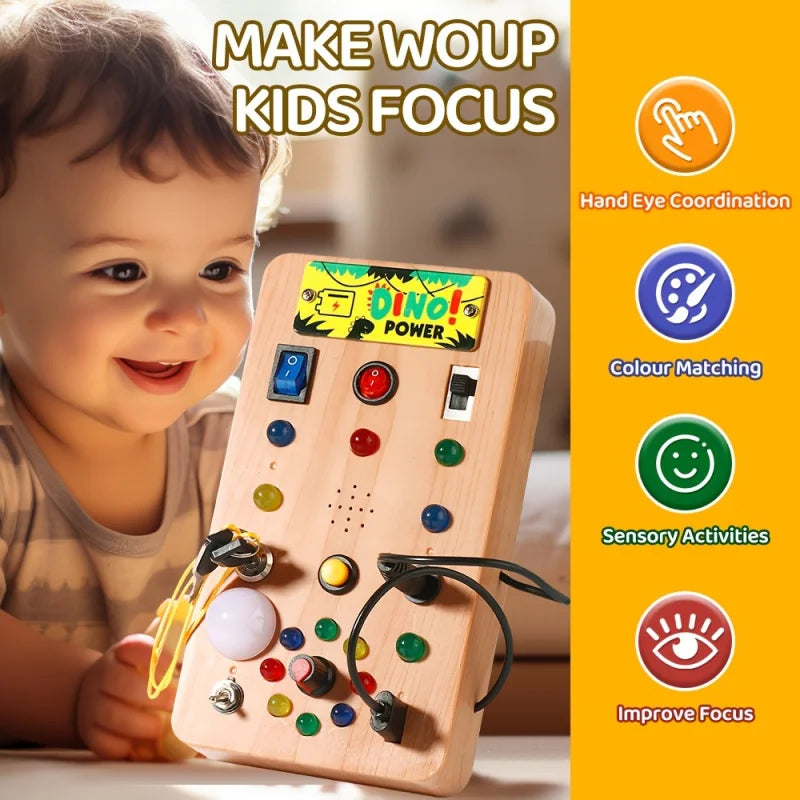 LED Switch Montessori Busy Board