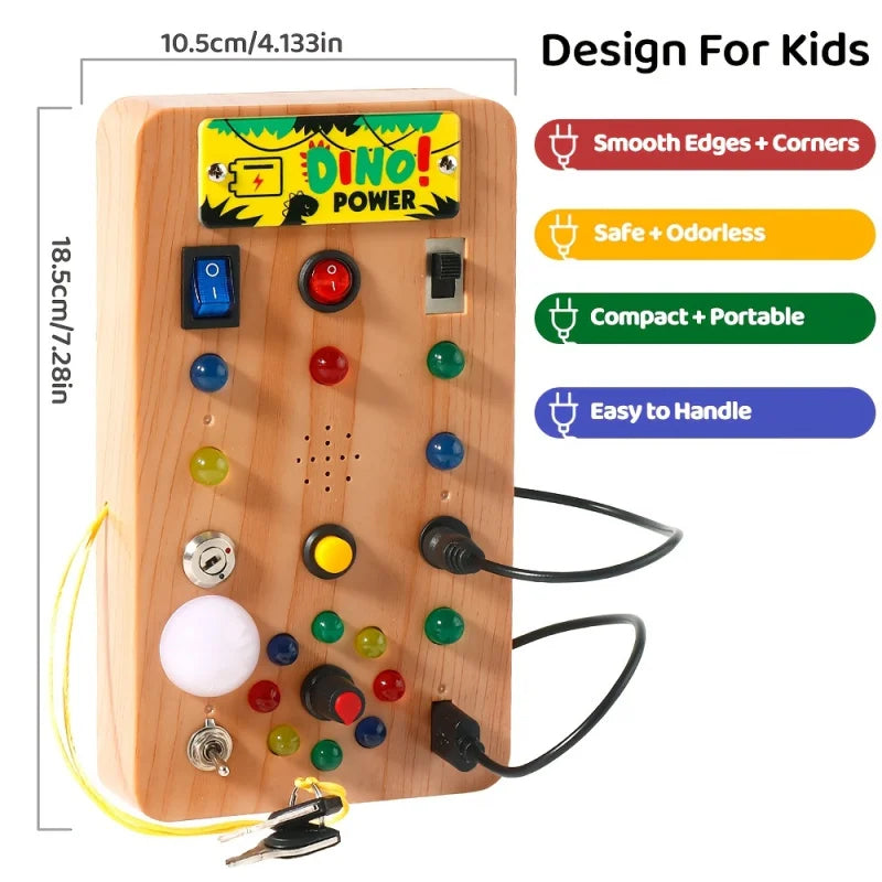 LED Switch Montessori Busy Board
