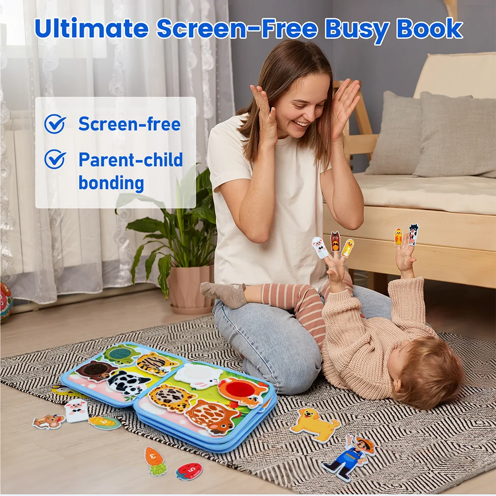Toddlers Busy Board Life Skills Educational Learning Sensory Felt Quiet Activity Books for Baby Travel Montessori Toys Boy Girl