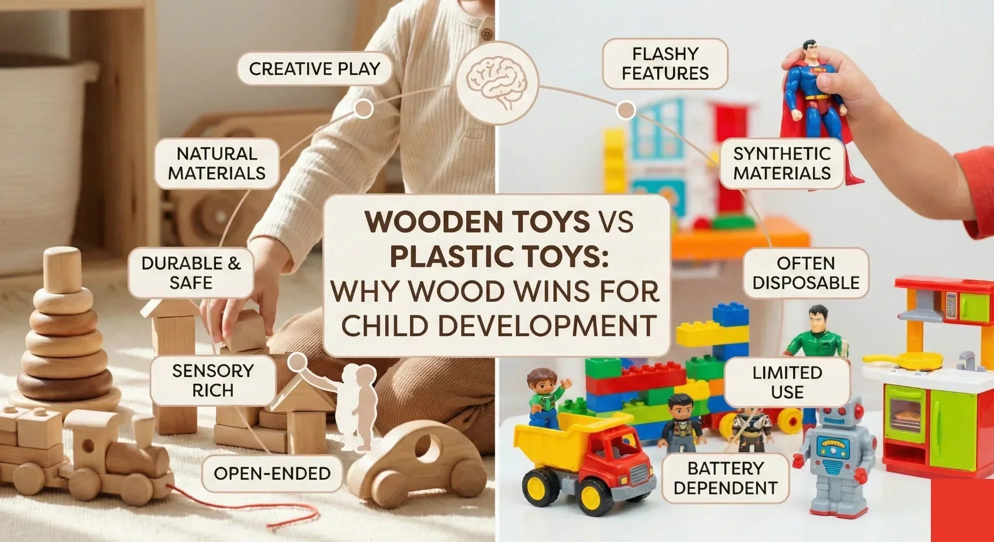 Wooden toys vs plastic toys 