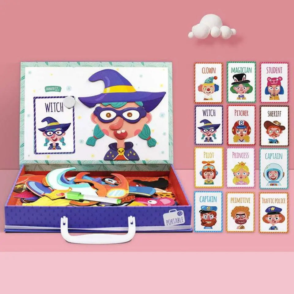 Magnetic Puzzles Face Change Mosaic - Toys Shop Australia | Educational Toys