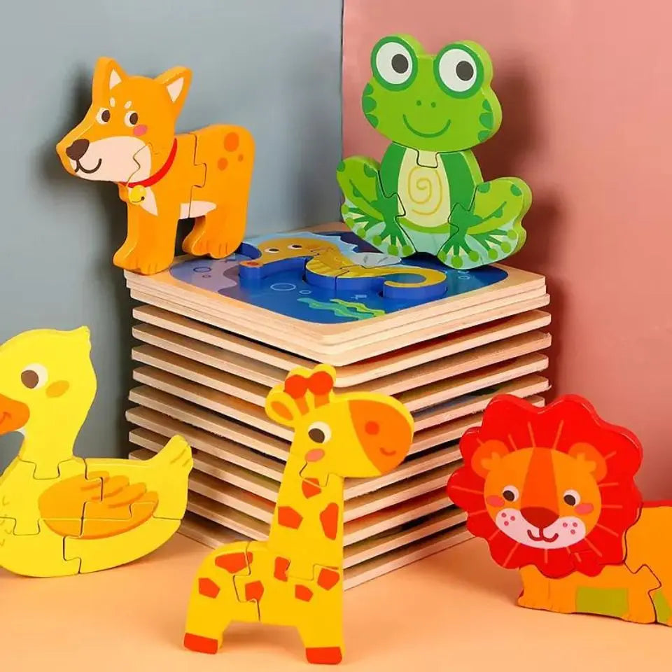3D wooden animal puzzle - Toys Shop Australia | Educational Toys