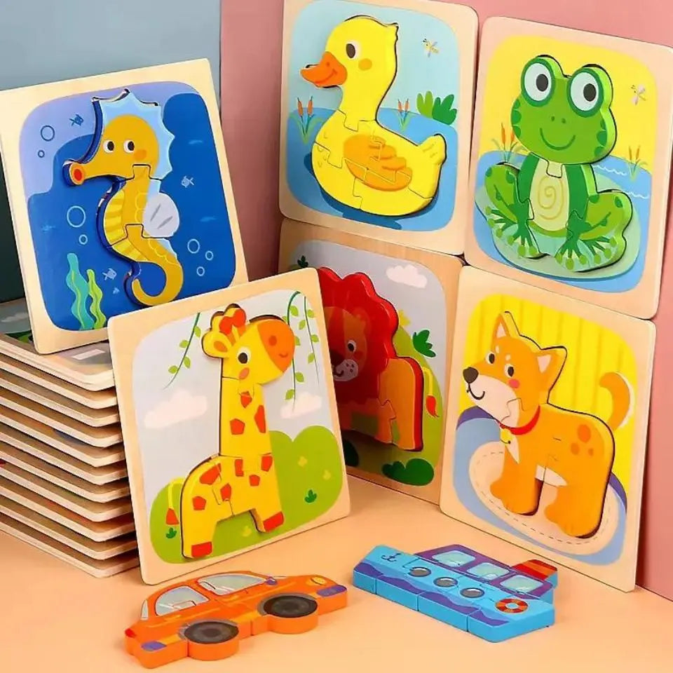 3D wooden animal puzzle - Toys Shop Australia | Educational Toys