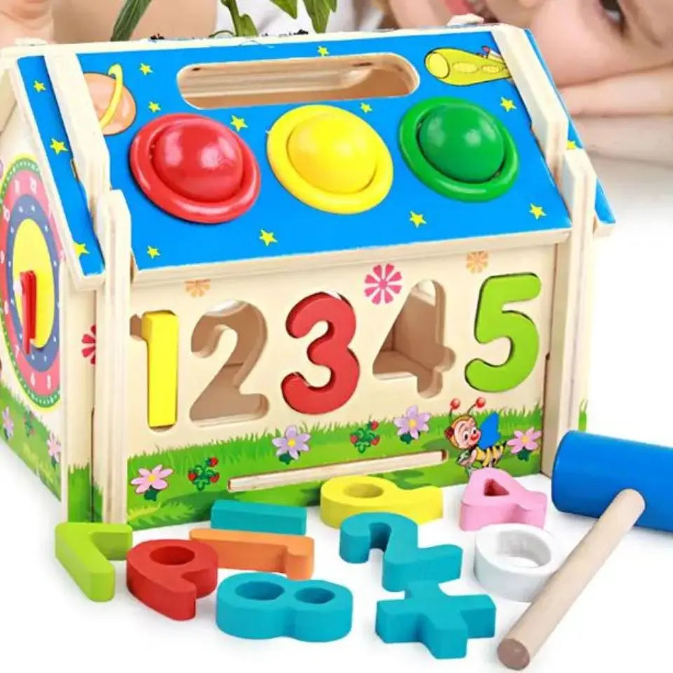 Wooden Multifunctional Montessori Toy House - Toys Shop Australia | Educational Toys