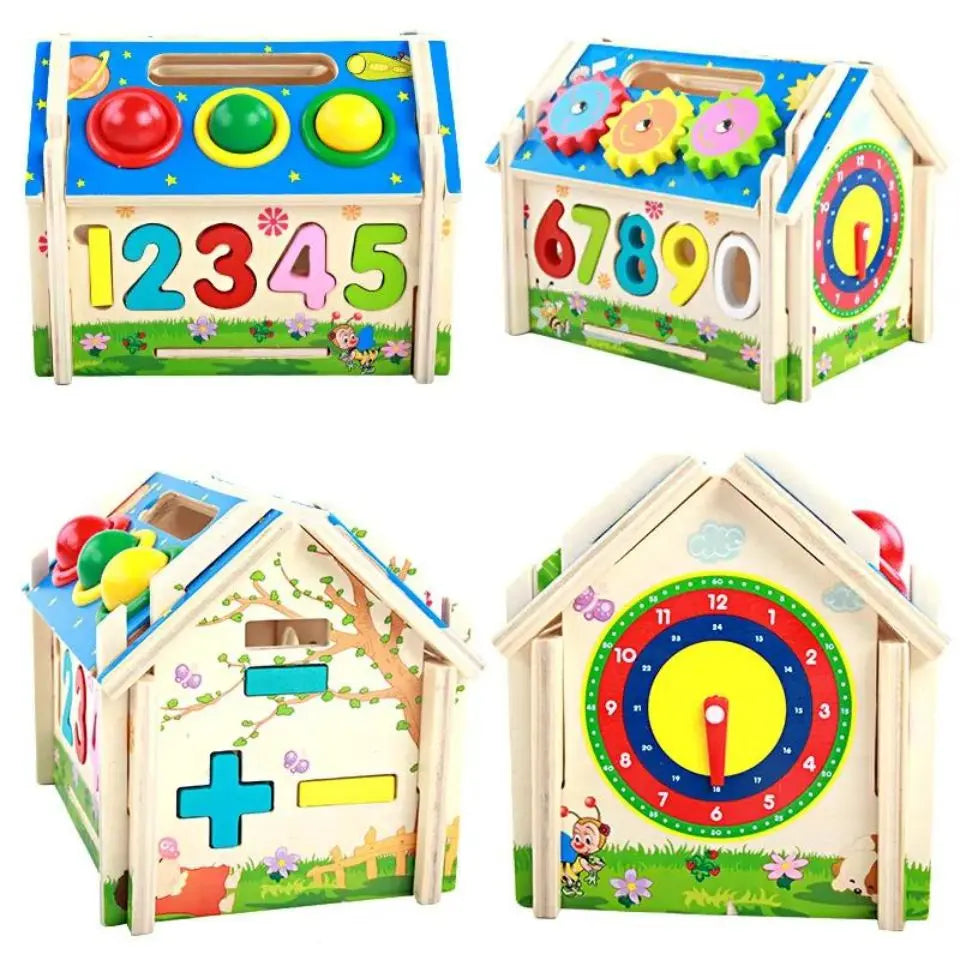 Wooden Multifunctional Montessori Toy House - Toys Shop Australia | Educational Toys