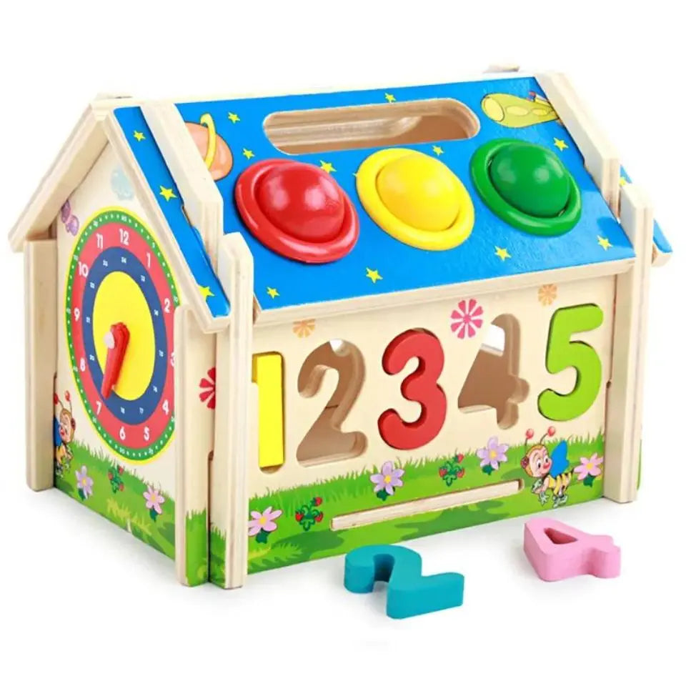 Wooden Multifunctional Montessori Toy House - Toys Shop Australia | Educational Toys