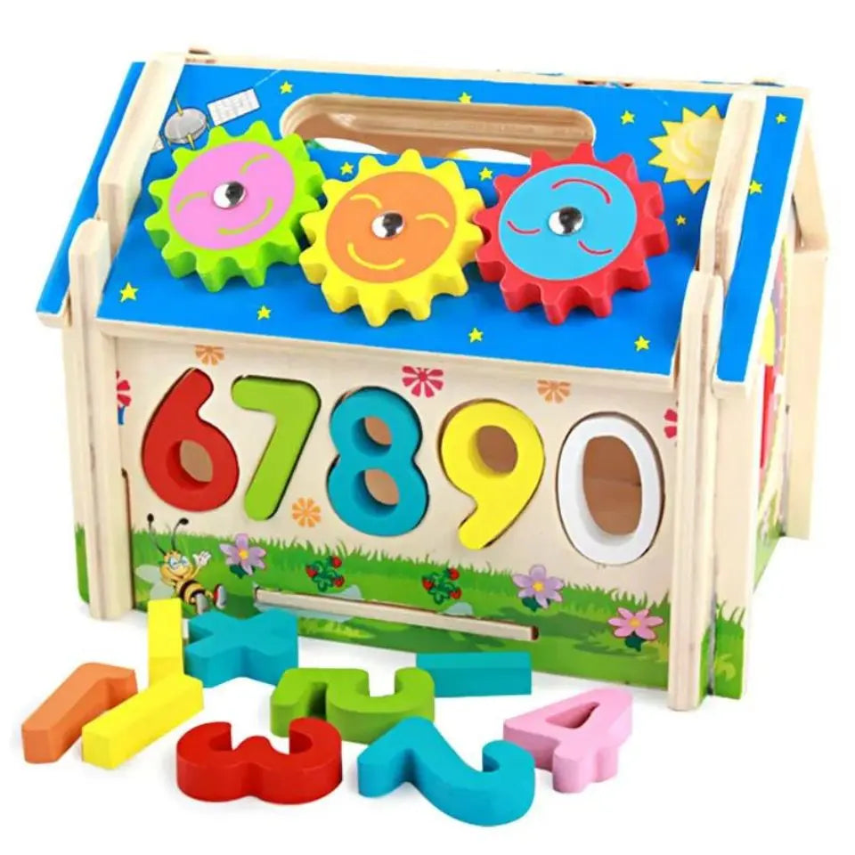 Wooden Multifunctional Montessori Toy House - Toys Shop Australia | Educational Toys