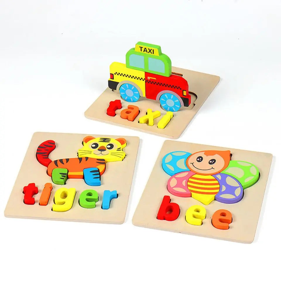 3D Animal and vehicle wooden puzzle - Toys Shop Australia | Educational Toys