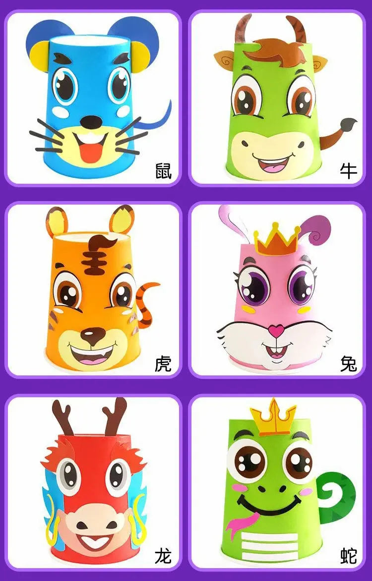 DIY Paper Cups Sticker Kit - Toys Shop Australia | Educational Toys