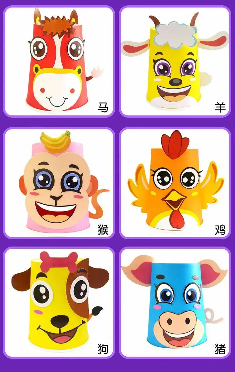 DIY Paper Cups Sticker Kit - Toys Shop Australia | Educational Toys