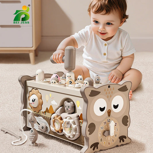 Owl Face Interactive Activity Cube – 3 Designs  - Busy Board
