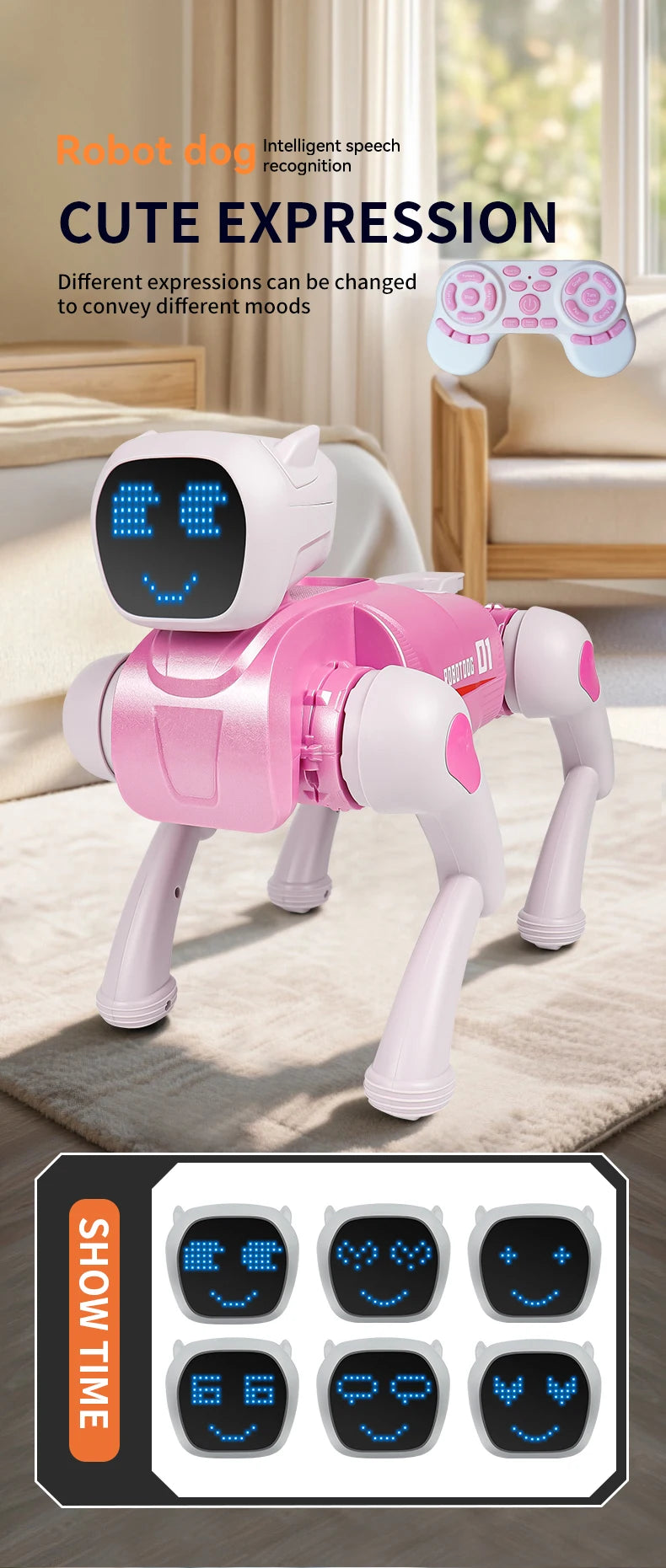 ZWN X1 RC AI Smart RC Robot Dog Toys Voice Command Programmable With Singing and Dancing Remote Control Toy Best Gift for Kids