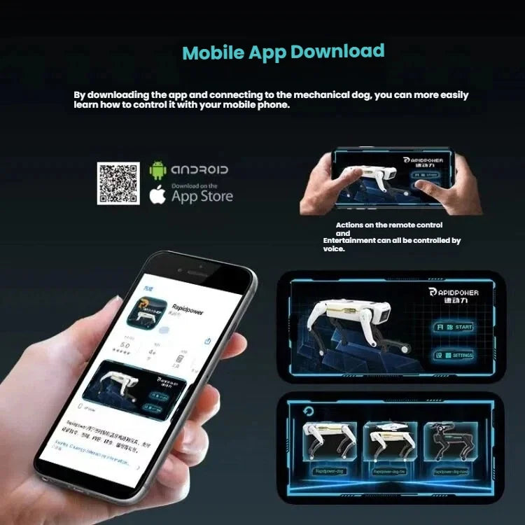 Remote Control Robot Dog Handshake Clip AI Artificial Intelligence Dual System APP Programming Stunt Robot Toy