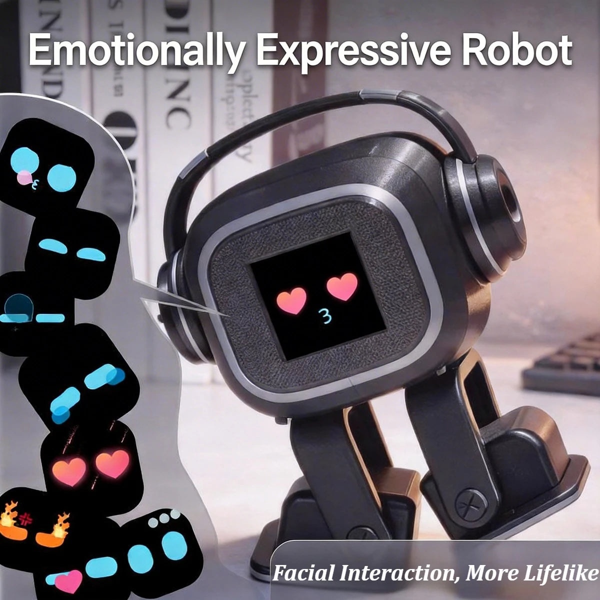 EMO AI Robot | Smart Chatbot Toy,Emotional Interaction,Singing and Dancing, Voice Control, Companion, Holiday Gifts