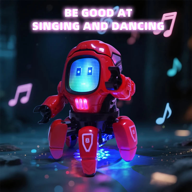 Kids Dance Robots Music LED 6 Claws Octopus Robot Birthday Gift Toys For Children Early Education Baby Toy Boys Girls