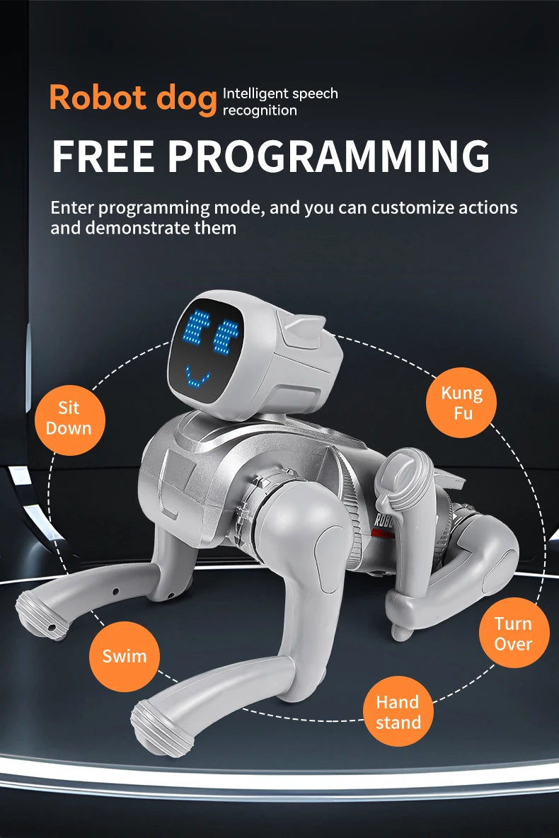 ZWN X1 RC AI Smart RC Robot Dog Toys Voice Command Programmable With Singing and Dancing Remote Control Toy Best Gift for Kids
