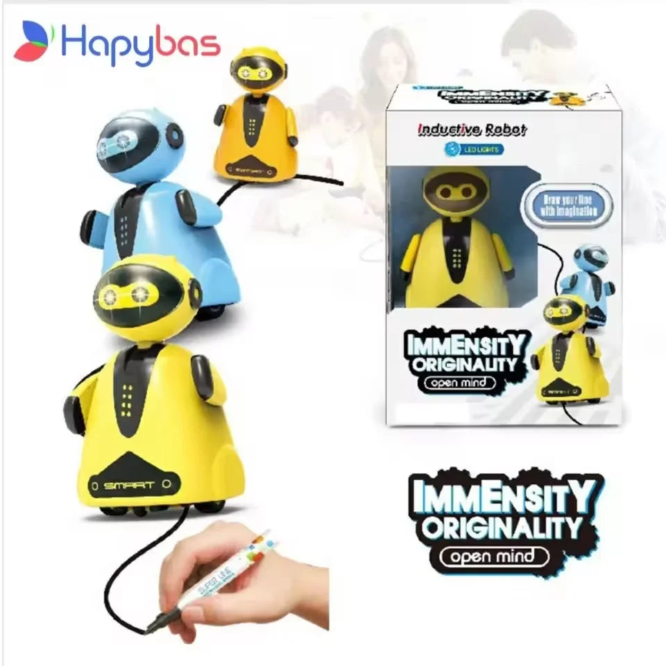 Draw Lines Follow Robot Toy Creative Inductive Electric Car Follow Any Line You Draw Robot Penguin Toy Educational Toy Kid Gifts