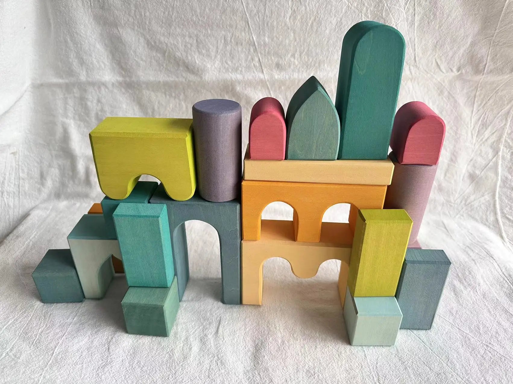Pastel Nordic Wooden Stacking Blocks