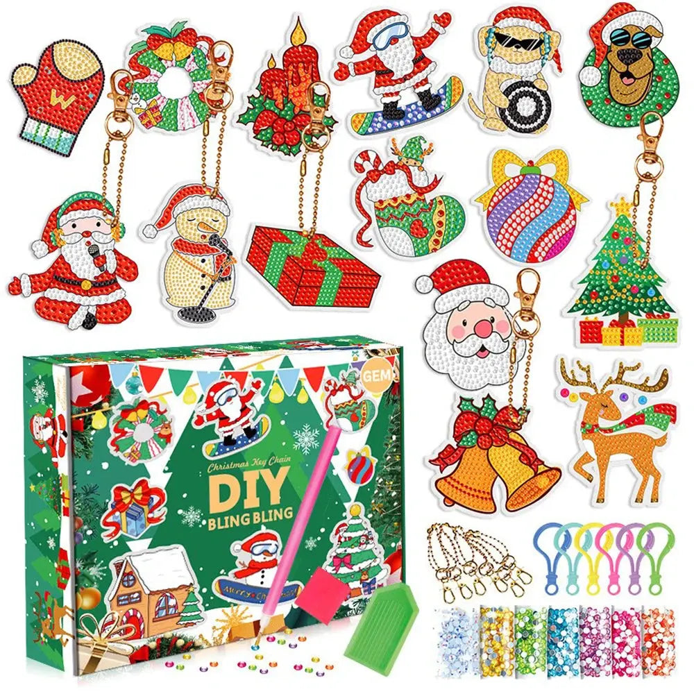 Christmas Diamond Painting Keychain - Toys Shop Australia | Educational Toys