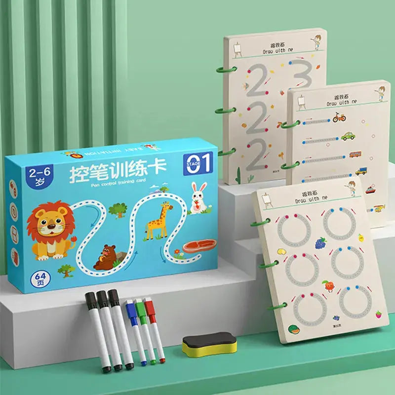 Montessori Math & Drawing Workbook - Toys Shop Australia | Educational Toys