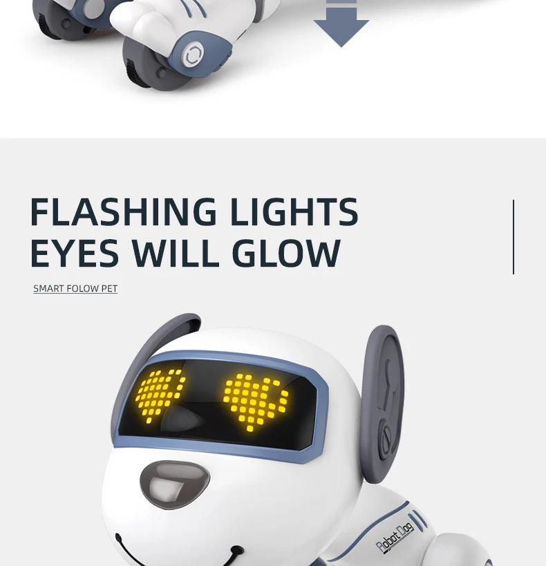 Intelligent Remote Control Robot Dog Electronic Stunt Voice Command Programmable Touch-sense Music Song Children's Toys for Boys