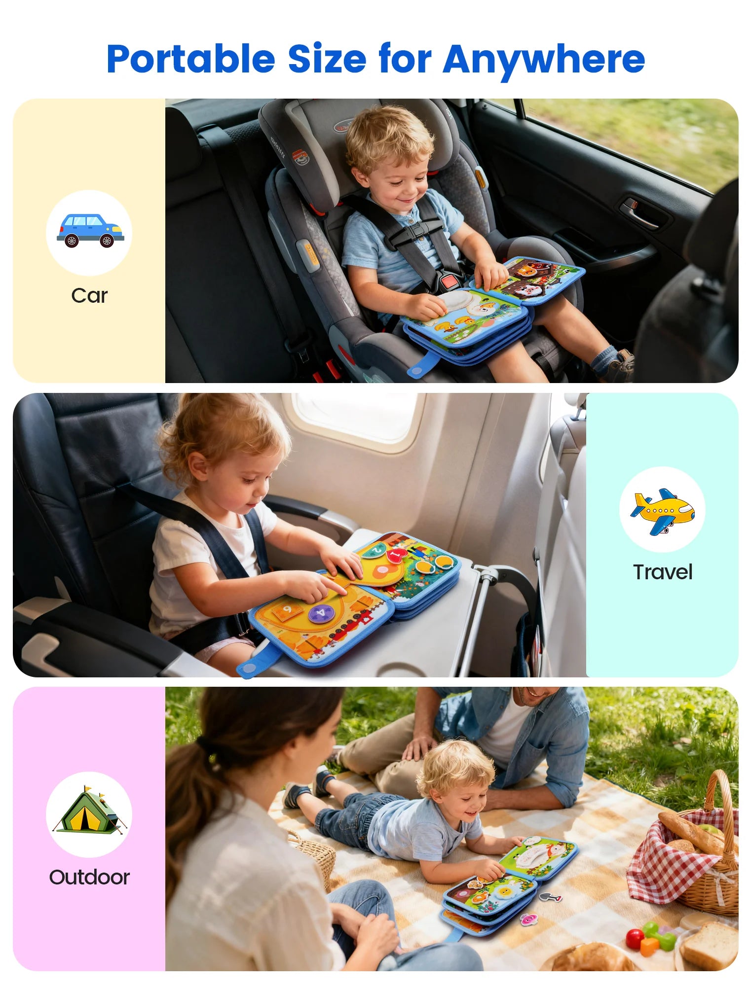 3D Farm Busy Board Quiet Book Soft Felt Montessori Toy For Fine Motor Skills Early Educational Travel Toys For Children Gifts