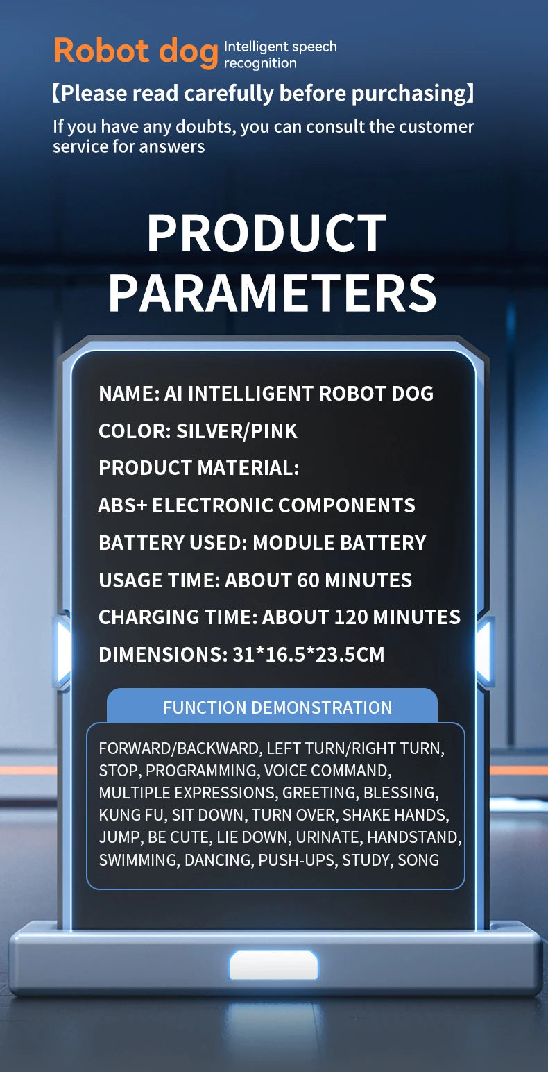 ZWN X1 RC AI Smart RC Robot Dog Toys Voice Command Programmable With Singing and Dancing Remote Control Toy Best Gift for Kids