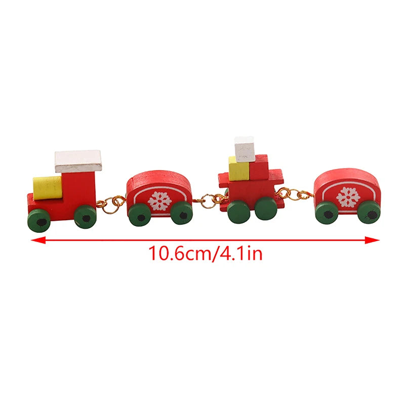 Mini Wooden Train Ornaments - Dollhouse Decor & Kids Gift