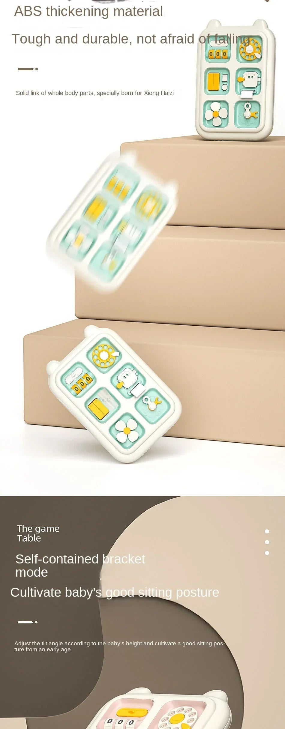 New 6 in 1 Montessori Educational Toys Sensory Busy Board Baby Practice Skills Drawer Mirror Fidget Educational Toy for Girl Boy
