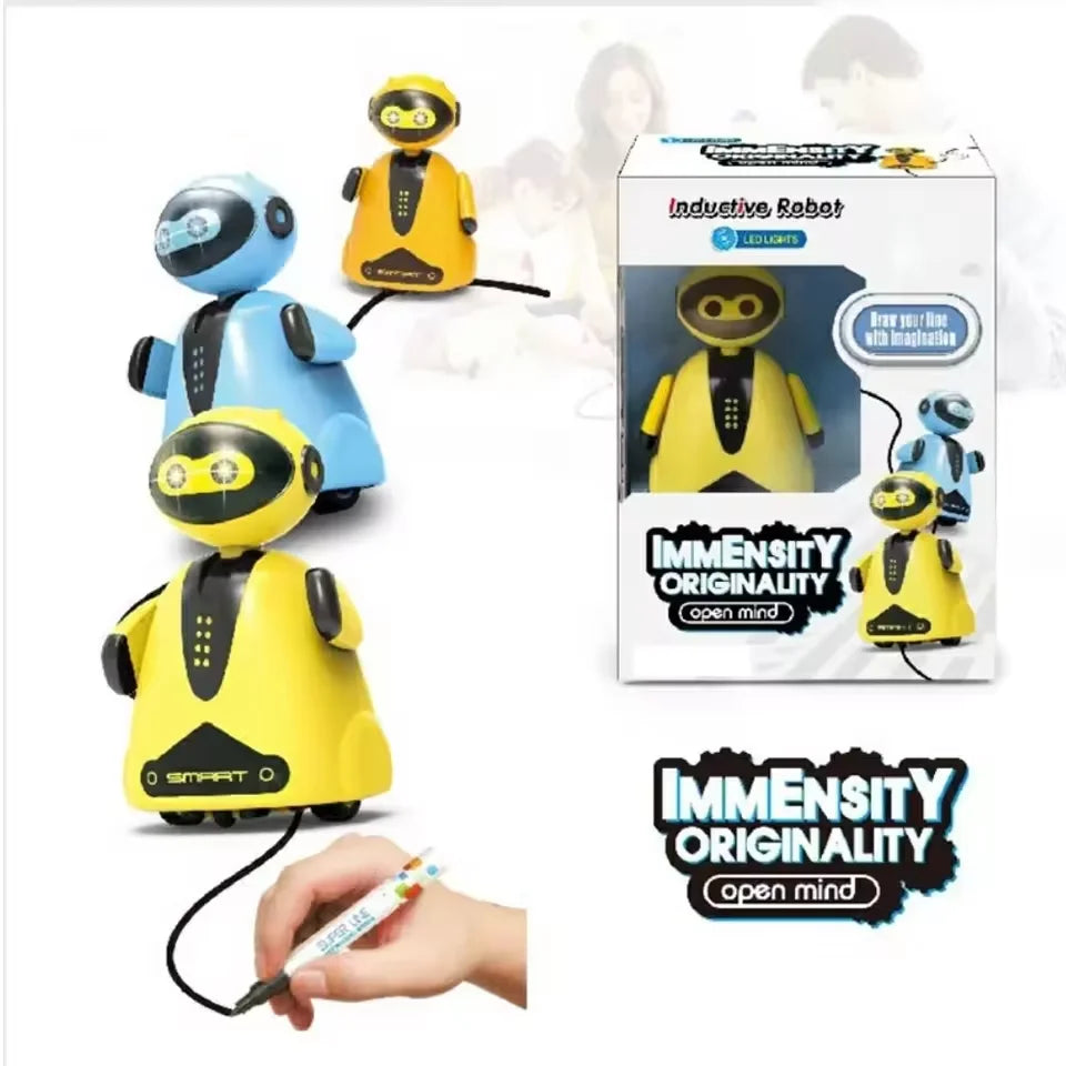 Draw Lines Follow Robot Toy Creative Inductive Electric Car Follow Any Line You Draw Robot Penguin Toy Educational Toy Kid Gifts