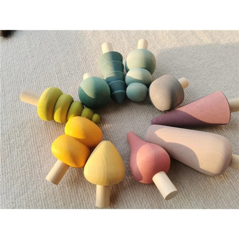 Pastel Nordic Wooden Stacking Blocks