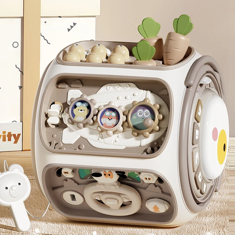 Children Montessori Toy Sensory Magnetic Educational Fishing Owl Busy Board Mole Game Number Xylophone for 3 Year Toddlers Gifts