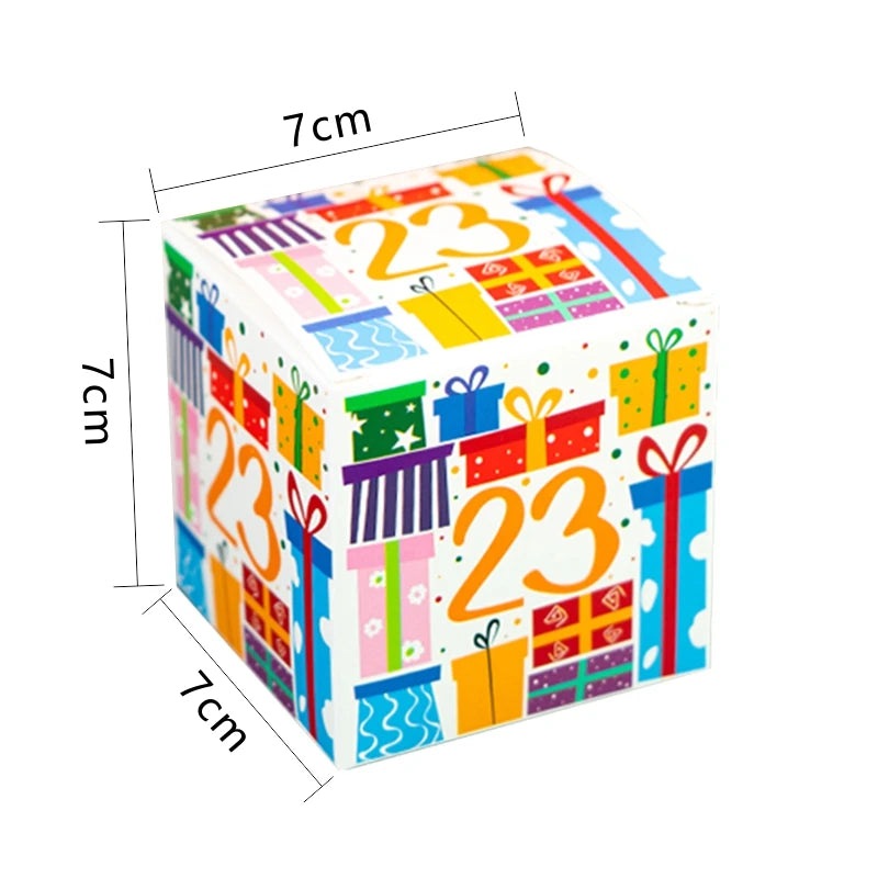 Christmas Countdown Gift Boxes - 24pcs Candy & Toy Packaging Set