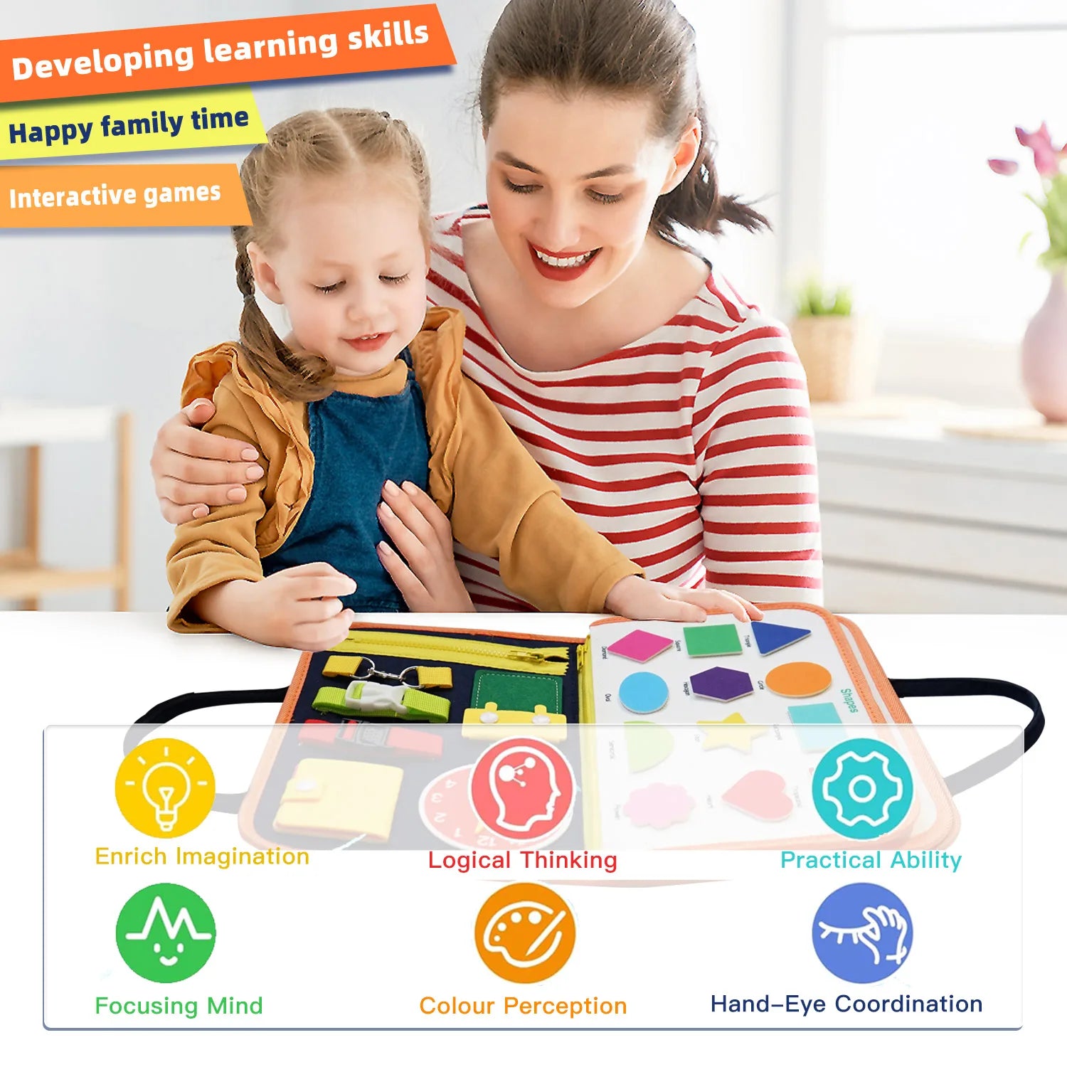 Montessori Busy Board for Ages 3-6