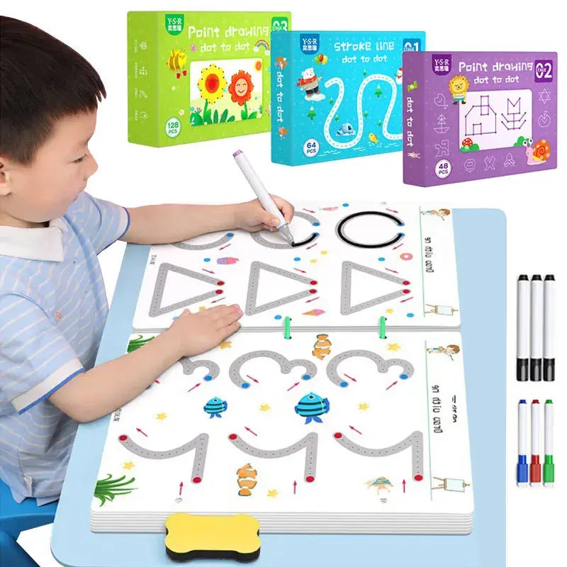 Montessori Math & Drawing Workbook - Toys Shop Australia | Educational Toys