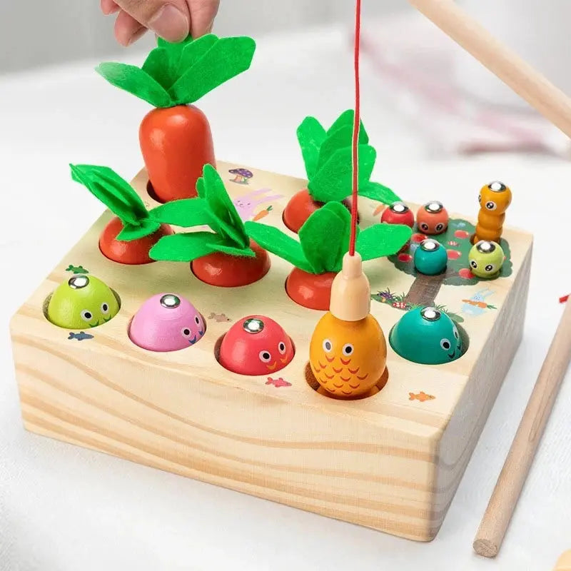 Wooden Carrot Harvest Shape Sorter Toy - Toys Shop Australia | Educational Toys