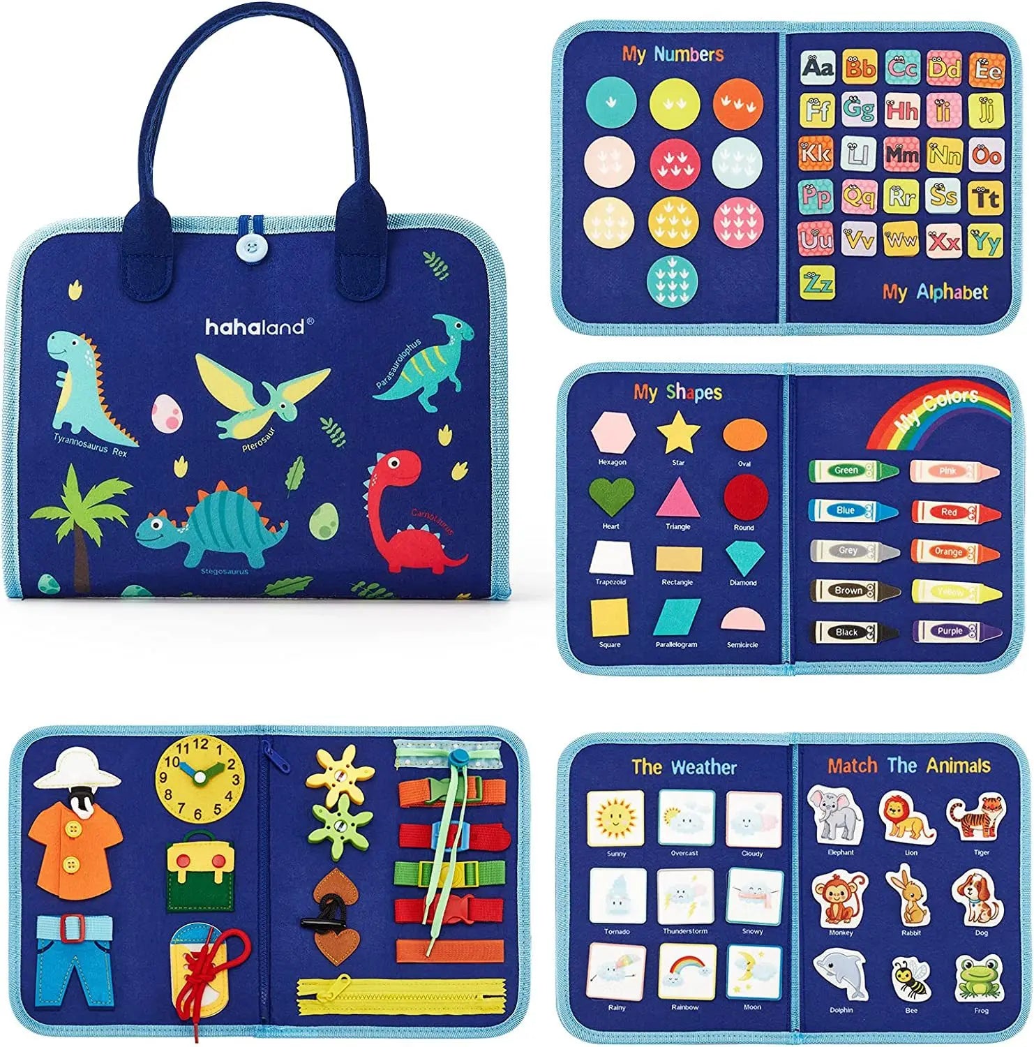 Baby Busy Board Montessori Parish Surface Activity Fine Motor Handmade Button Zip Buckle Sensory Toy Practical Life Toddler Gift