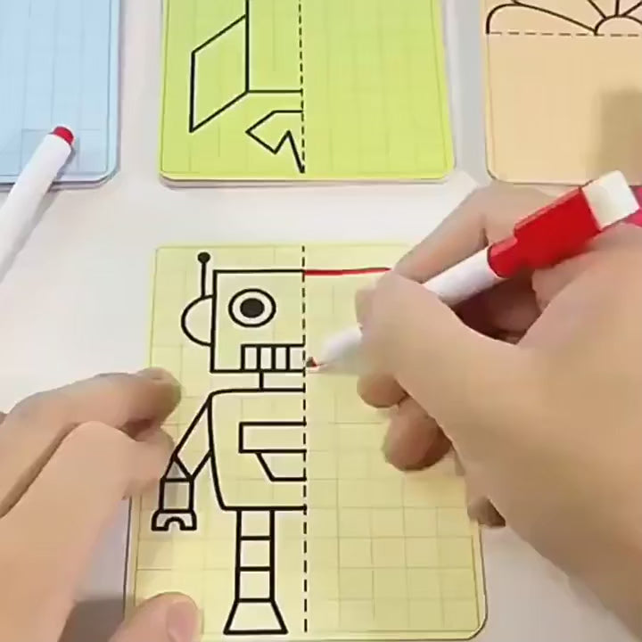 Symmetrical Drawing Puzzle Cards