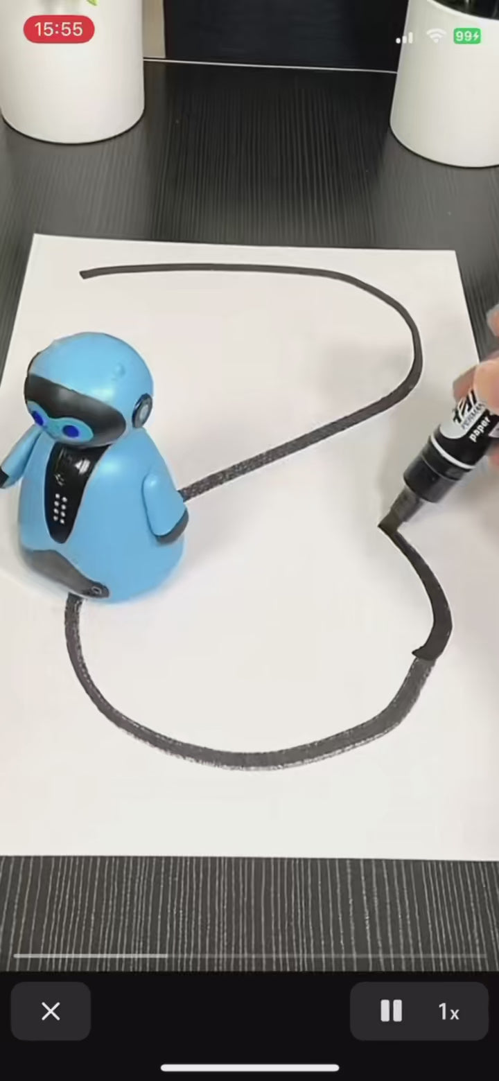 Line-Following Drawing Robot Toy for Kids – Penguin & Robot Designs
